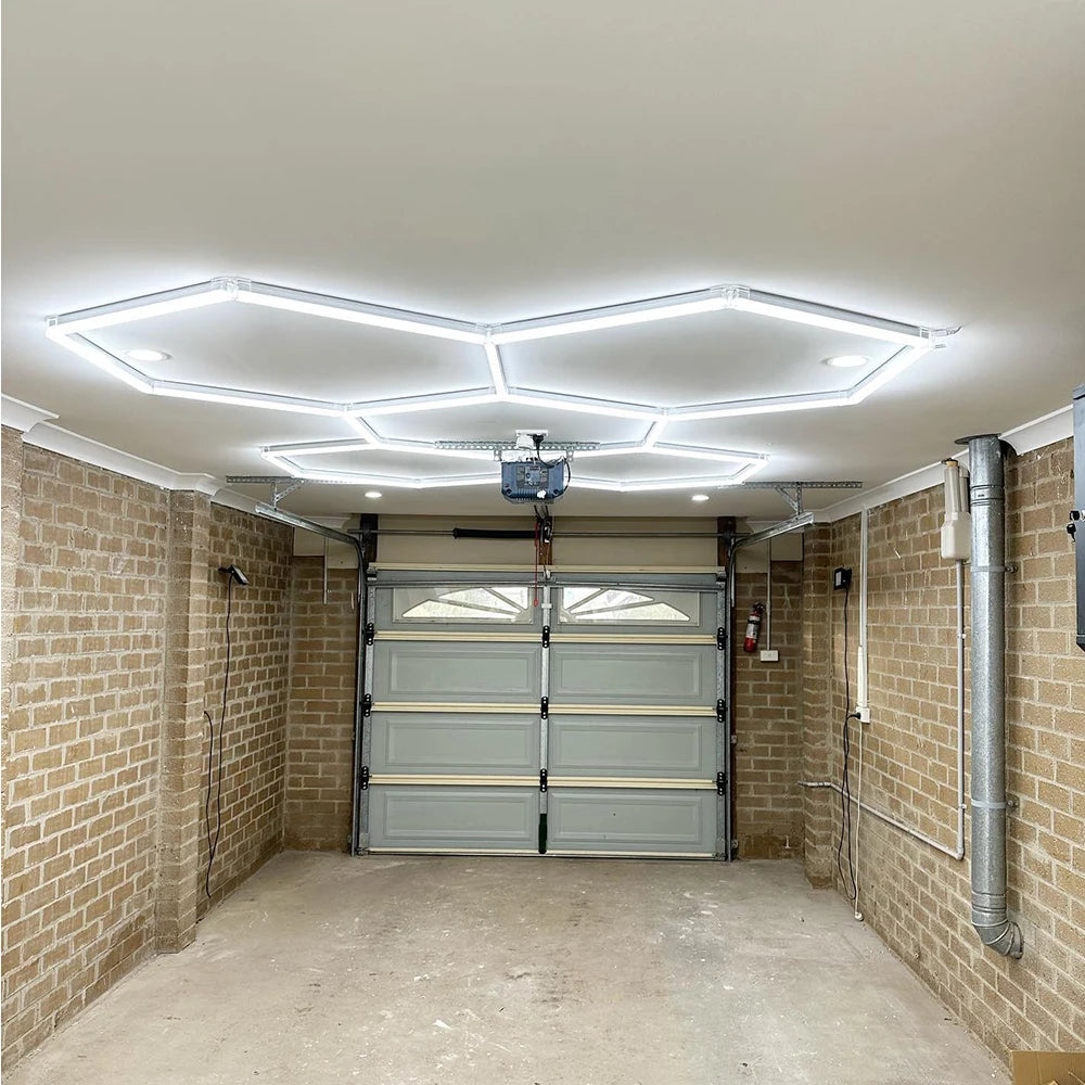 High Quality Exagonal Professional Detailing Workshop Hexagonal Garage Work Led Lights Car Wash Light Fixtures