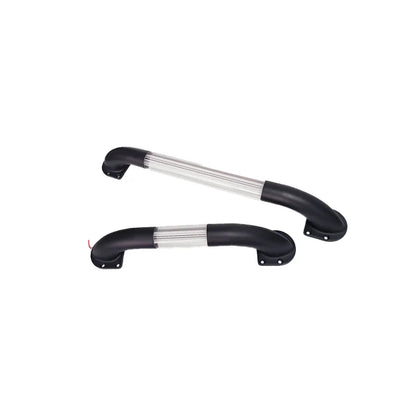 12V 24V LED RV Entry Door Grab Handle 13 Inches White/Blue Lighted Assist Bar for Car Motorhome Caravan Marine/Yacht