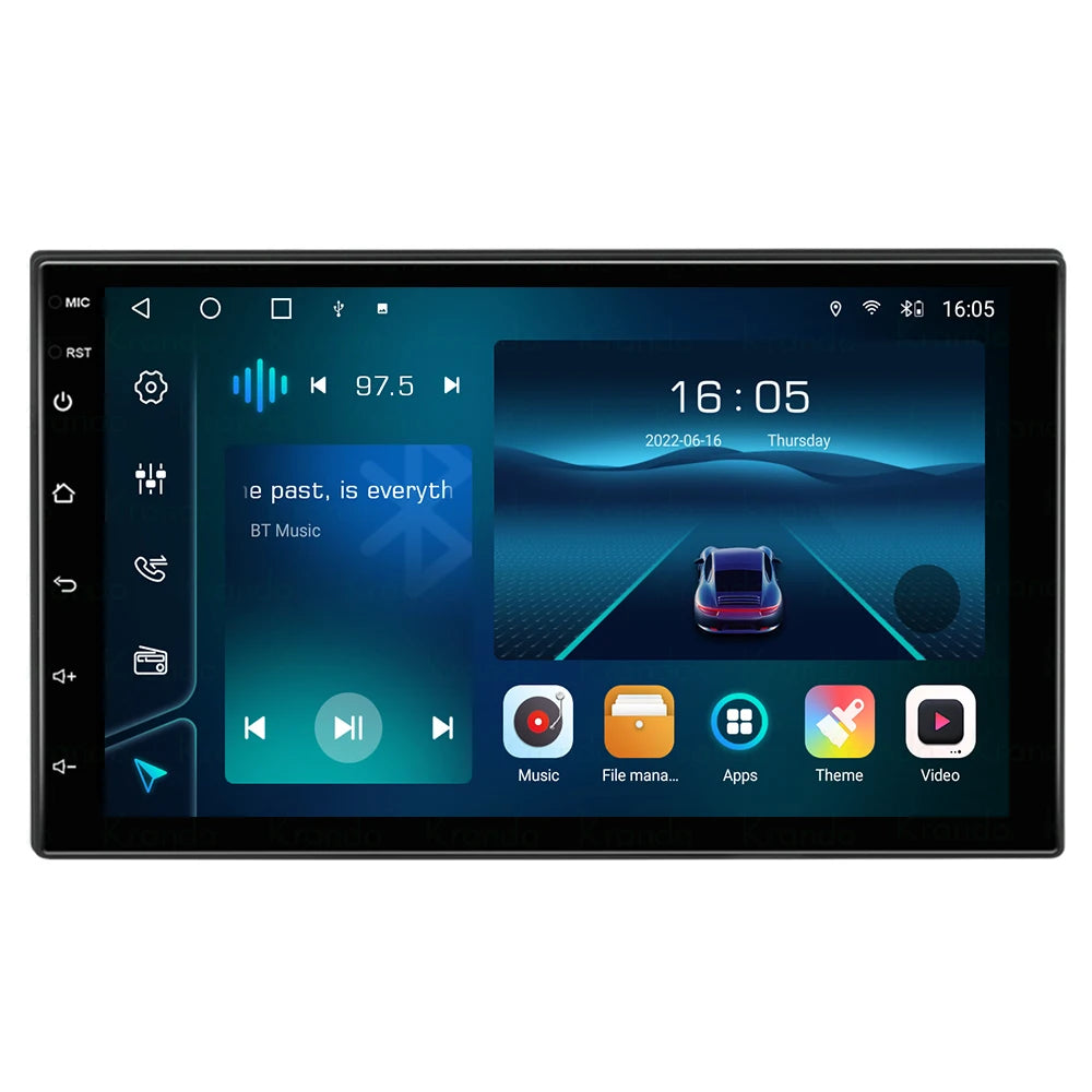 Krando Android 13.0  Universal 7 Inch TS18 Car Radio Screen Wireless Carplay Navigation GPS Wifi Multimedia Androiod Auto Stereo