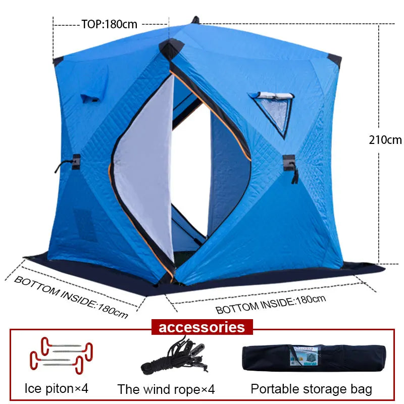 JSJM Hot Sale Waterproof Oxford Fabric Winter Three-season Outdoor Hunting Shelter Pop up Ice Fishing Tent