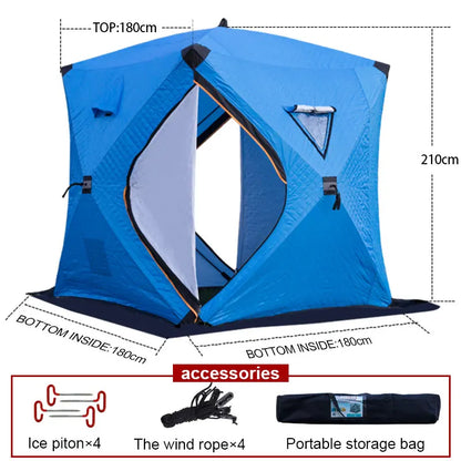 JSJM Hot Sale Waterproof Oxford Fabric Winter Three-season Outdoor Hunting Shelter Pop up Ice Fishing Tent