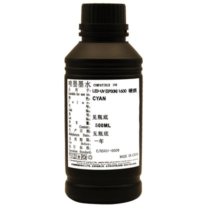 Wholesale UV Ink for Eps I1600 U1 Printhead Uv Flatbed Printer Ink 500ml Bottles LED Uv Ink for Wall Printer Cmykw Eps I1600 Ink