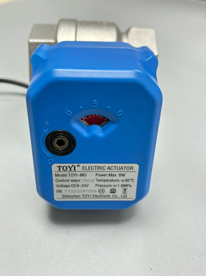 DC12VDC24V AC110V AC230V Motorized 2" Ball Valve Smart Control Small Electric Actuator 2-Way Stainless Steel Electric Ball Valve