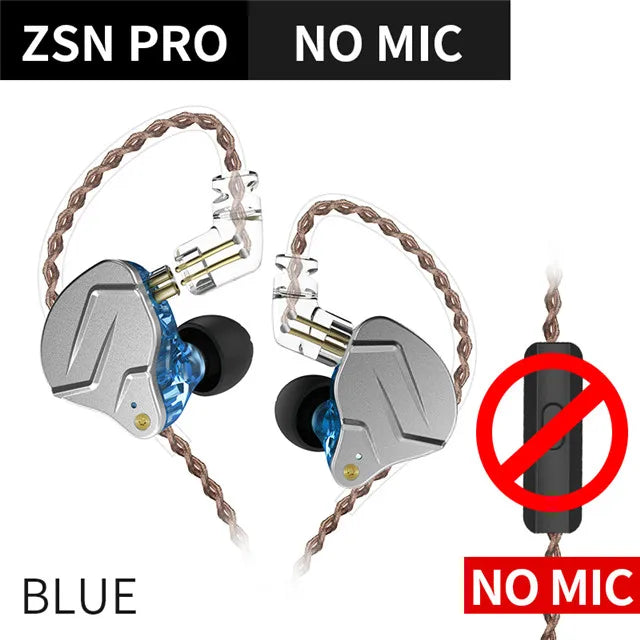 KZ ZSN PRO 1BA 1DD Hybrid Technology HIFI Metal In Ear Earphones Bass Earbud Sport Noise Cancelling Headset KZ ZSTX ZSX ZS10 PRO