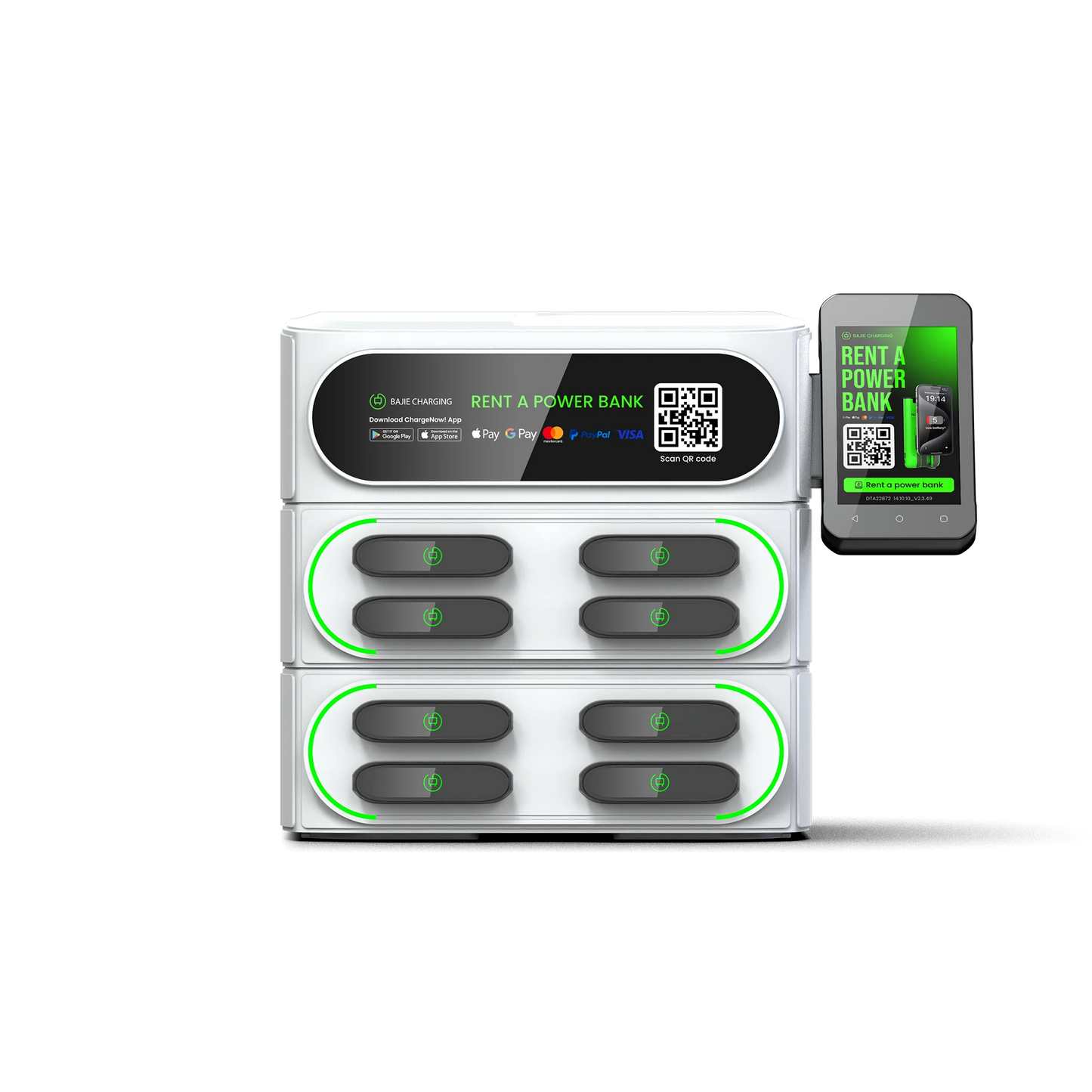 Original Factory Sharing Power Bank Rental Station with POS Bajie Charging Cell Phone Charging Vending Machines for Commercial