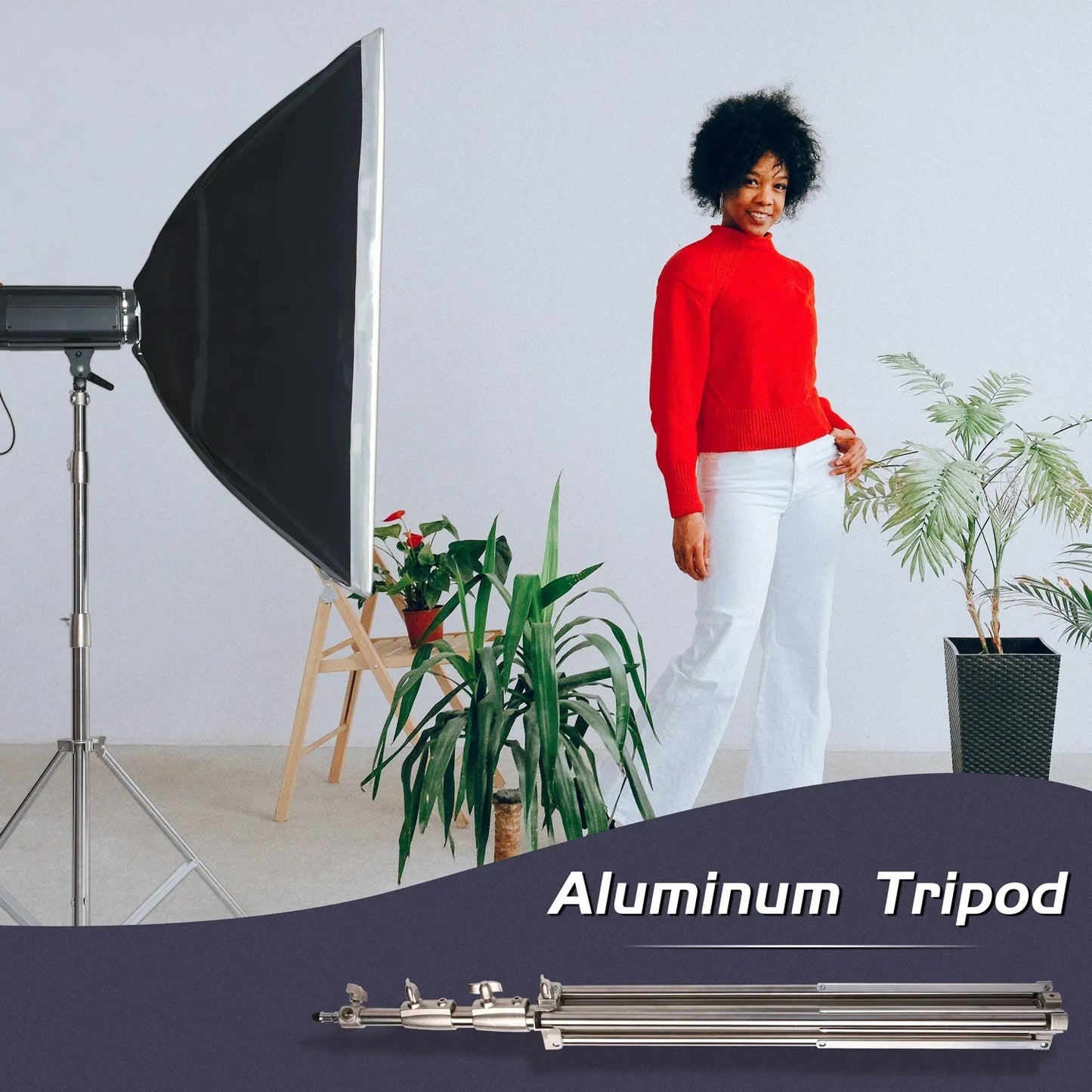 290cm Air Pressure Tripod Bearing 10kg for Camera Stainless Steel Light Stand For Ring Light Live Youtube and Photography Soft