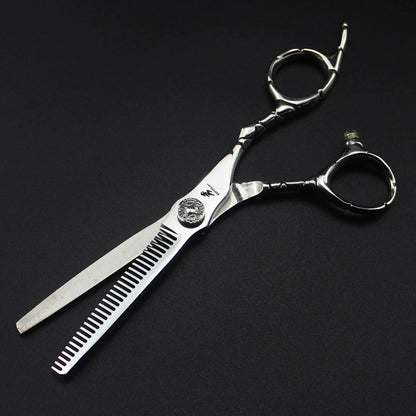 6.0 Inch FZC New Fashion Design Beauty Barber Flat Scissors Tooth 1 Set of 5 Kind of Scissors Single Hairdressing Scissor HS-860