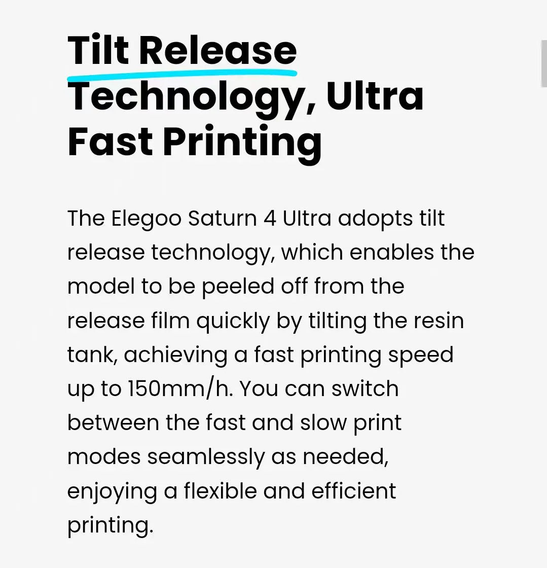 Elegoo S4U ELEGOO Saturn 4 Ultra 3D Printer 12K LCD Printer NEWEST Trend New Release