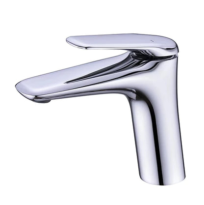 Latest Design Brass Single Hole Deck Hot Cold Water Bathroom Cabinet Washbasin Tap Featuring Ceramic Valve 5 Year Warranty