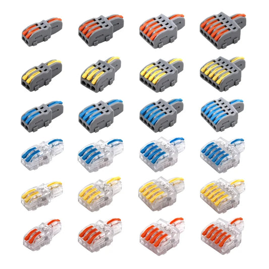 Wire Connector 1 Input Multiple Output Electrical Splitter Push-in Terminal Block Butt Home LED Light Quick Wiring Connectors by PDG ibma