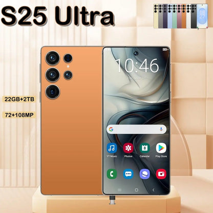 22G+2TB 2025 Brand New High Configuration Telephone  S25 Ultra 5G Smartphone Dual SIM Android15  Built-in Pen 108MP Rear Camera
