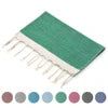 Wholesale Turkish Jacquard Cotton Rectangle Kitchen Towel Quick-Dry Embroidered Tassel Design Floral Pattern Home Bath Use