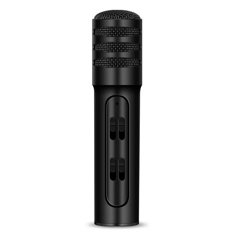 FREE Sample Professional BGN-C7 Dual Mobile Phone Karaoke Live Singing Microphone Built-in Sound Card Condenser Microphones
