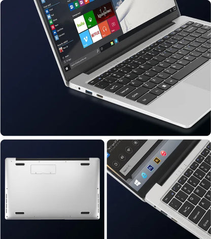 New 14 Inch IPS 1366x728 SSD Dual Core Wireless Slim Laptop US Plug English Keyboard Windows 11 4-7 Hours Battery 3 USB Ports