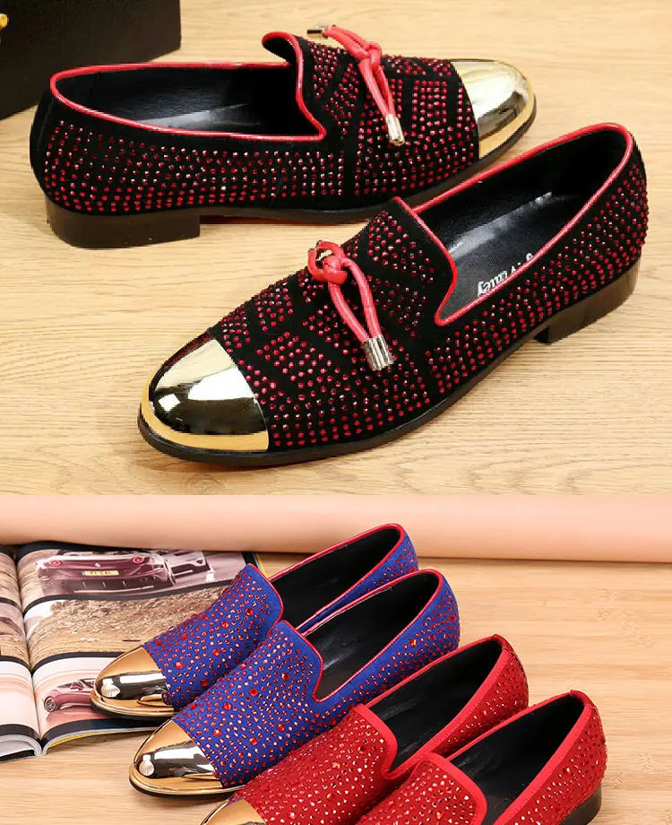Autumn Metal Soup diamond COW LEATHER Luxurious Commercial affairs Customized Personality Party Socialize Shoes