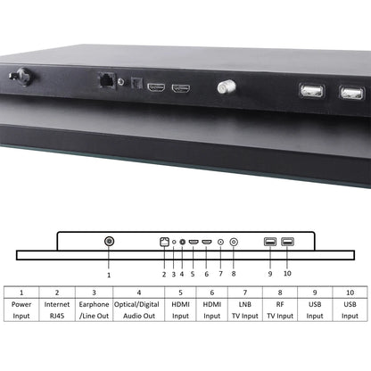 Souria 27 inches Magic Mirror Waterproof LED TV for Bathroom DTV Tuner WiFi Android TV Hotel Advertising SPA Salon US DVB-T T2 C