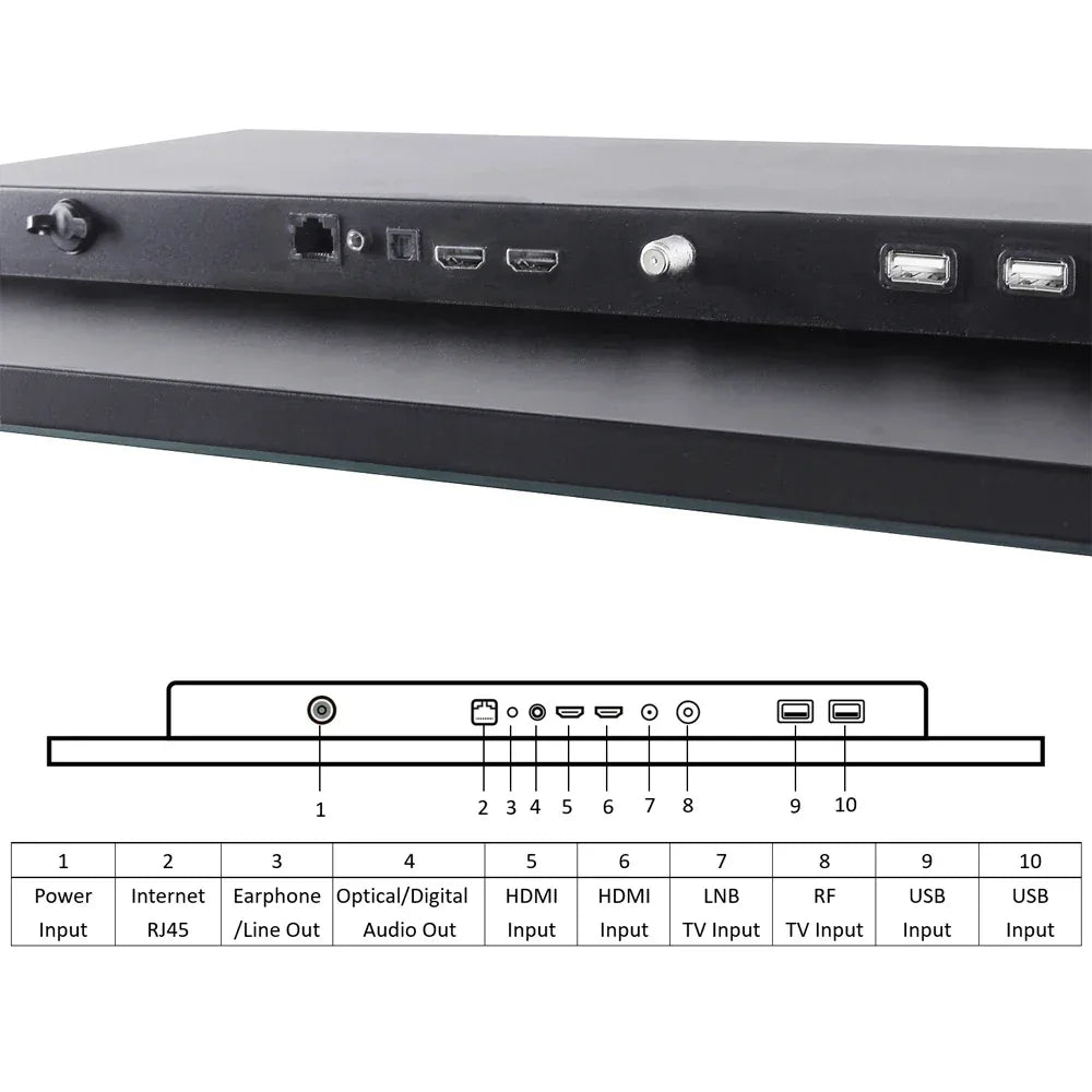 Souria 27 inches Magic Mirror Waterproof LED TV for Bathroom DTV Tuner WiFi Android TV Hotel Advertising SPA Salon US DVB-T T2 C