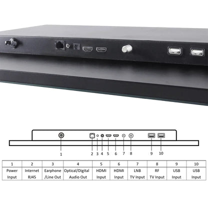 Souria 27 inches Magic Mirror Waterproof LED TV for Bathroom DTV Tuner WiFi Android TV Hotel Advertising SPA Salon US DVB-T T2 C