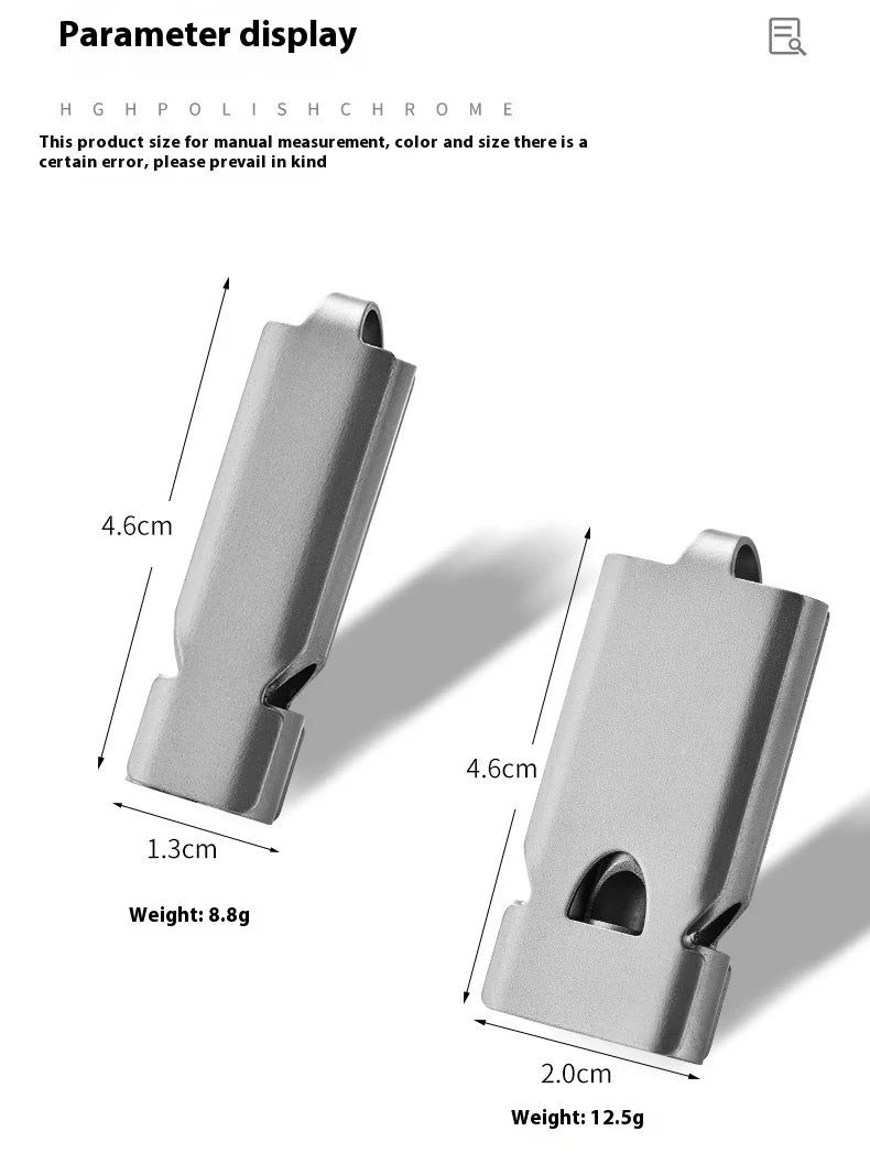 Factory Stock Titanium Alloy Three-Tube Double for Acme Whistle for EDC Tools Portable Outdoor Camping & Survival