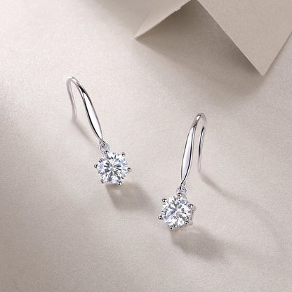 Hypoallergenic Customized Women Fashion Jewelry 925 Sterling Silver Fine Jewelry Earring Moissanite Earring