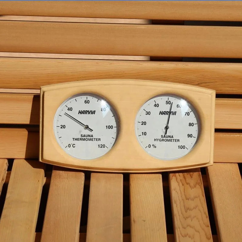 Harvia Sauna Wooden Hygrometer Thermometer Wall Mounted Sauna Hygrometer Sauna Accessories