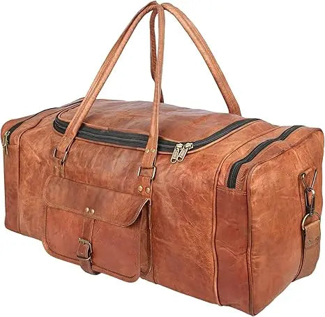 Luxury Zipper Duffle Bag Custom Pattern Genuine Leather for Men Women Business Outdoor Travel Designer Duffel Bag