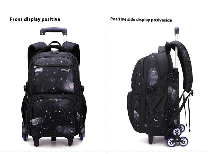 Japanese Korean Student Backpack Large Capacity Multi-Layer Breathable Design Waterproof Stylish Trolley for Stair Climbing