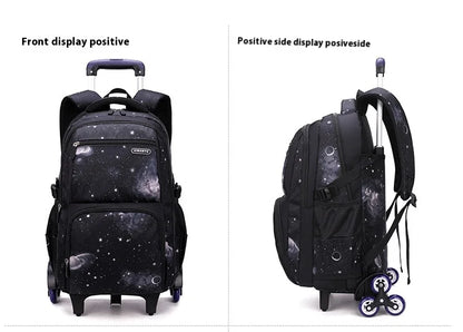 Japanese Korean Student Backpack Large Capacity Multi-Layer Breathable Design Waterproof Stylish Trolley for Stair Climbing