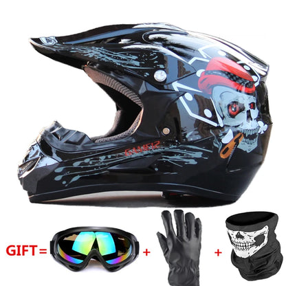 Professional Racing Casco Moto Off Road Helmet ATV Dirt Bike Downhill MTB DH Capacete Motocross Helmet With Mask Gloves Glasses