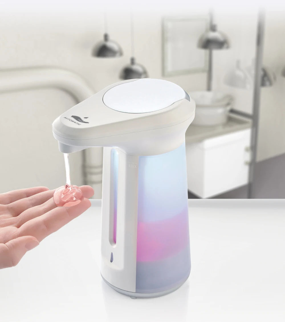 Modern Non-Contact ABS Plastic Foam Pump Automatic Soap Dispenser for Home Hotel Use Refillable Bottle for Bathroom Kitchen