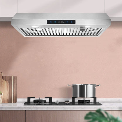 Range Hood 30 Inch Under Cabinet, Range Hoods with Touch Control,3-Venting Kitchen Hood,Stainless Steel Vent Hood