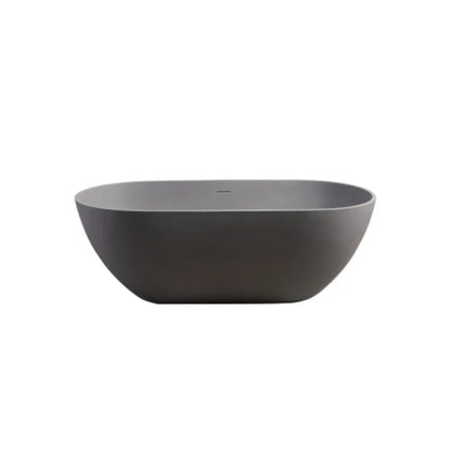 Luxury Contemporary 63\" Matte Grey Freestanding Bathtub Modern Design Ready Stock for Adults