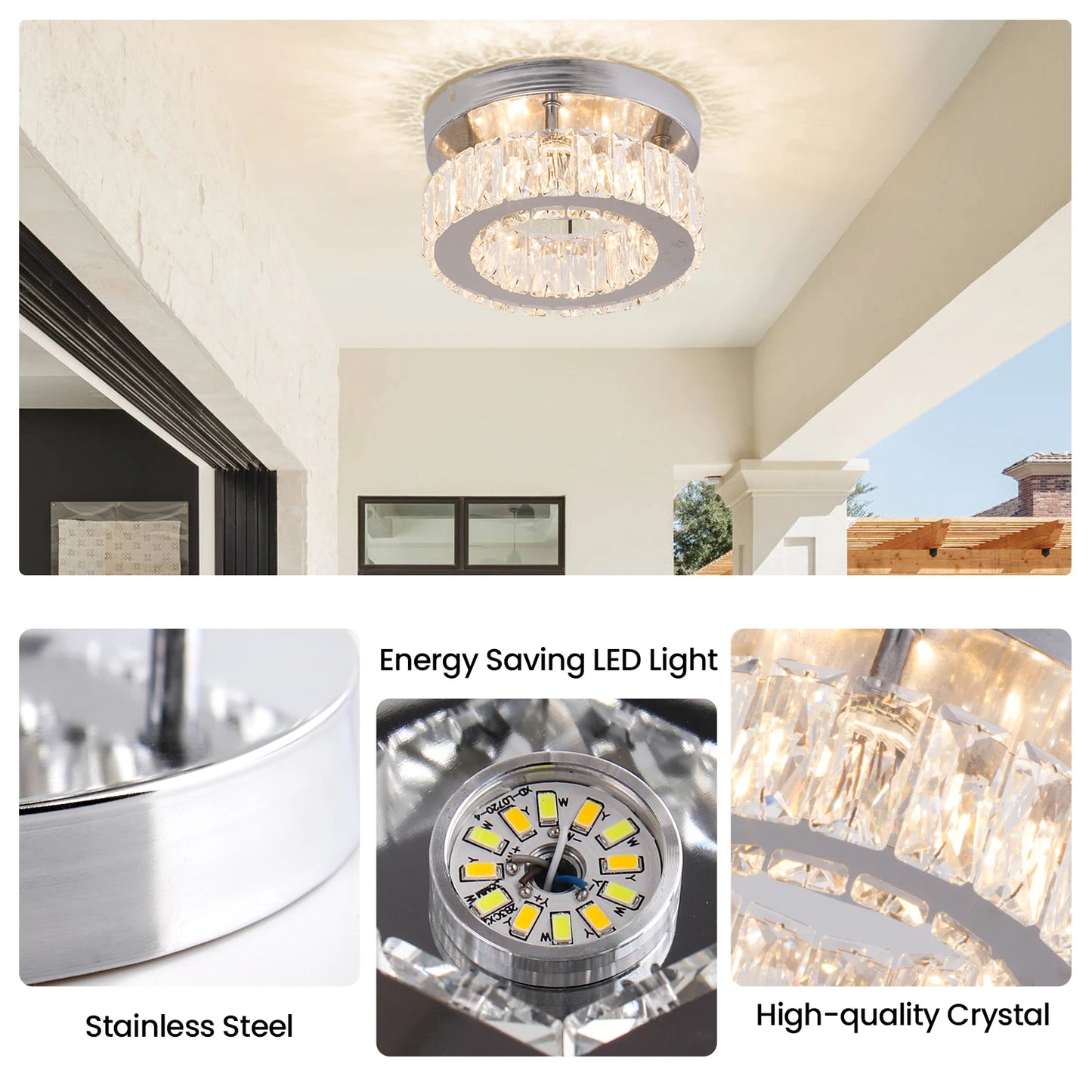 Home Decor Luxury and Modern Crystal Chandeliers Kitchen Island Lighting Fixture Modern Minimalist