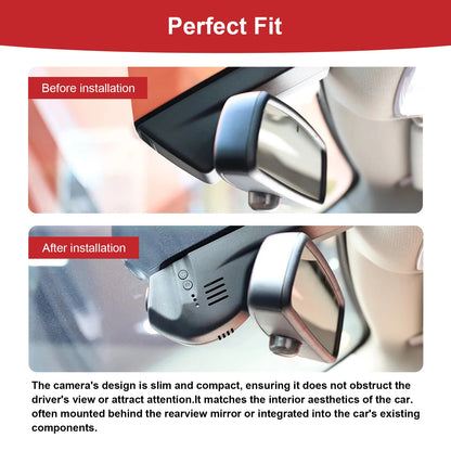 Adinkam Hidden WIFI Car DVR Dash Cam  Dash Cam for Audi 2019-2024 A1 A3 A4 A5 A6 A7 A8 Q2 Q3 Q5 Q7 Q8 RS S S5 S8 SQ5 SQ8 TT