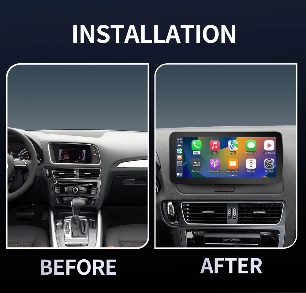 China Supplier Auto Android Wireless HD Touch Screen Radio GPS Wifi Carplay for Audi Q5 2009-2016
