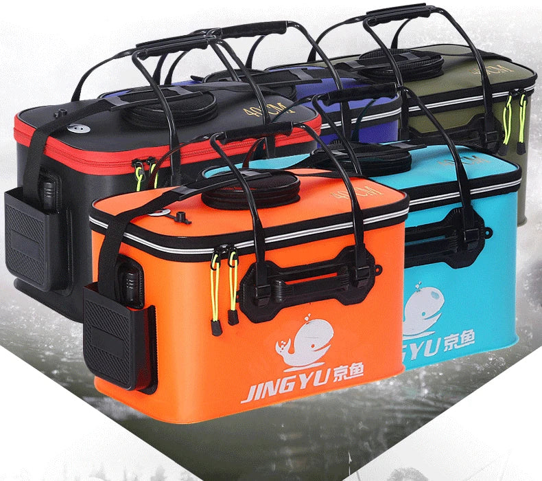 EVA Portable Fishing Bag Folding Thicken Live Fishing Box Tank Bucket Camping Fishing Tackle Fishbox Storage Bag fishing gear