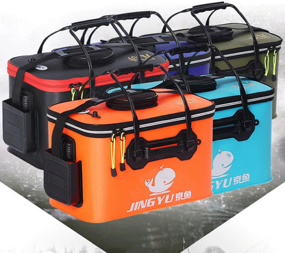 EVA Portable Fishing Bag Folding Thicken Live Fishing Box Tank Bucket Camping Fishing Tackle Fishbox Storage Bag fishing gear