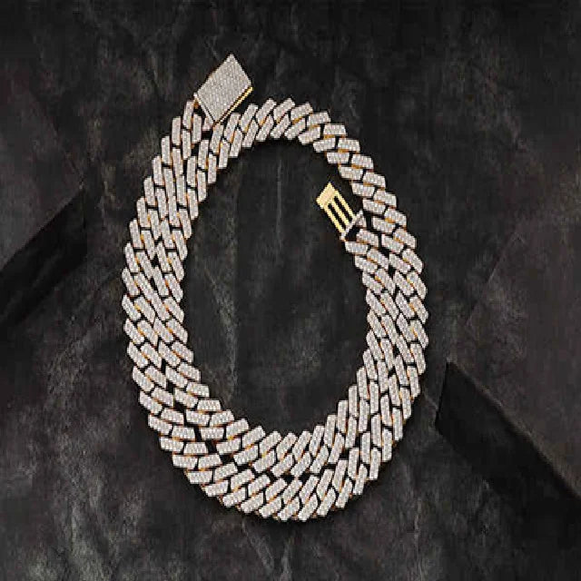 Luxury Miami Cuban Chain 10K 14K Gold Lab Grown VVS Diamond Brilliant Cut Iced Hip Hop Jewelry Necklace Urban Fashion for