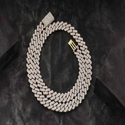Luxury Miami Cuban Chain 10K 14K Gold Lab Grown VVS Diamond Brilliant Cut Iced Hip Hop Jewelry Necklace Urban Fashion for