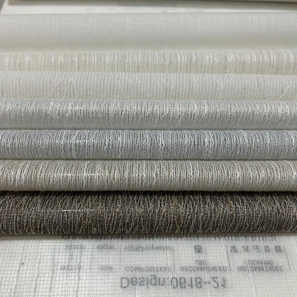 2024 New Design Dyed Slub Woven 100% Polyester Sheer Curtain More 80 Styles Stock Hotel Tulle Curtains Living Room