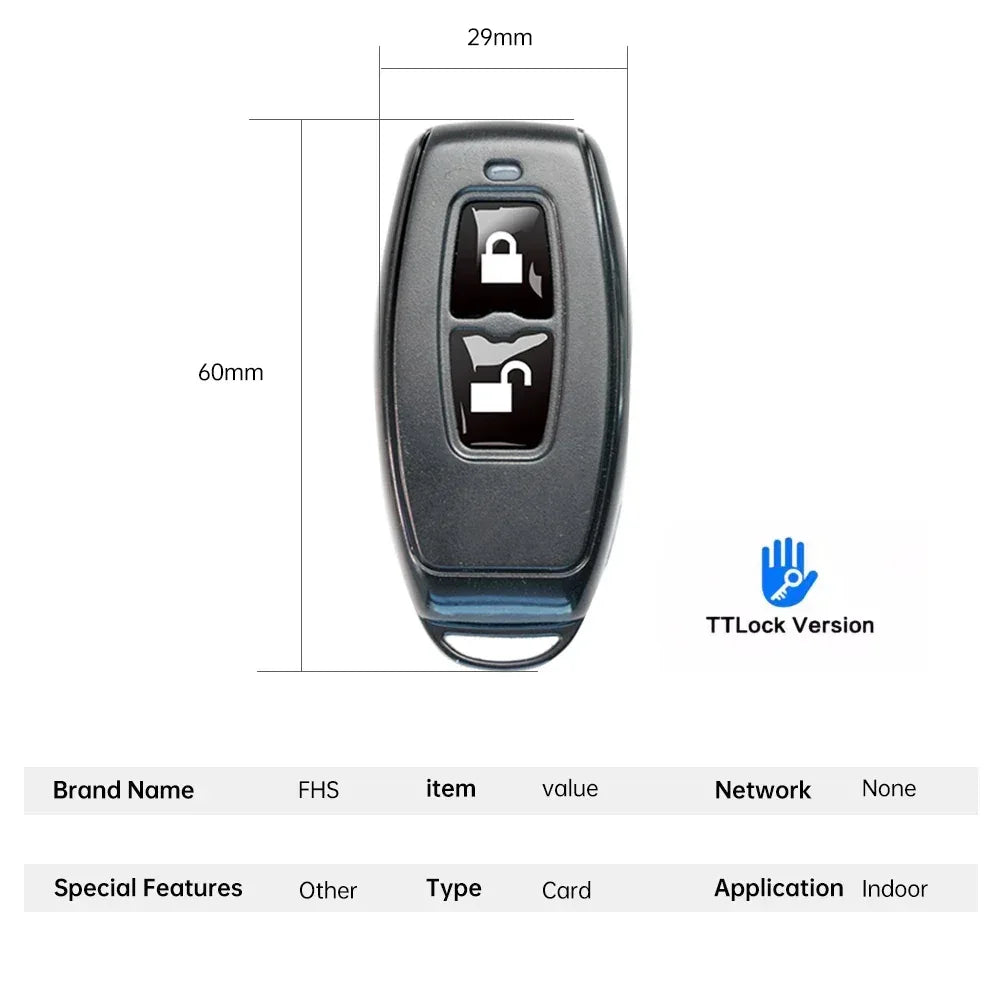Remote Control Work With TTlock APP Door Lock Wireless Smart Lock Key Fob 15 Meters Distance Remote Controller