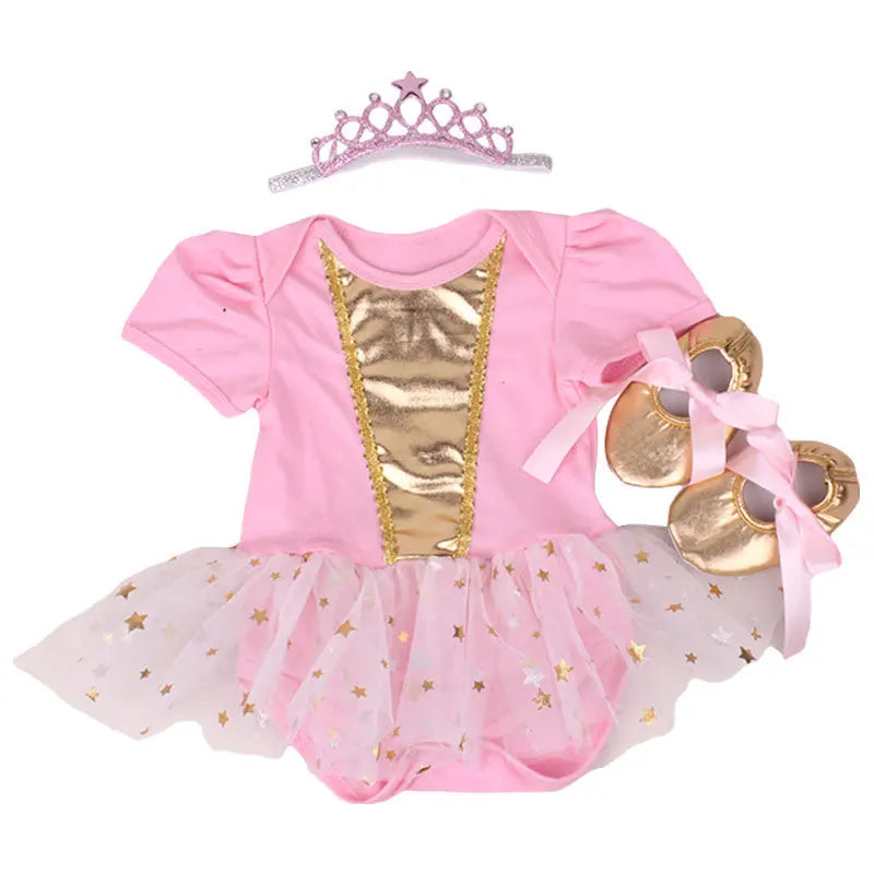 0-2Y 3pcs Girl Baby Summer Suit Novelty Costume Newborn Clothing Sets Bebe Dress Toddler Clothes Party Cosplay Gift 3 6 9 12 18M