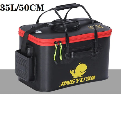 EVA Portable Fishing Bag Folding Thicken Live Fishing Box Tank Bucket Camping Fishing Tackle Fishbox Storage Bag fishing gear