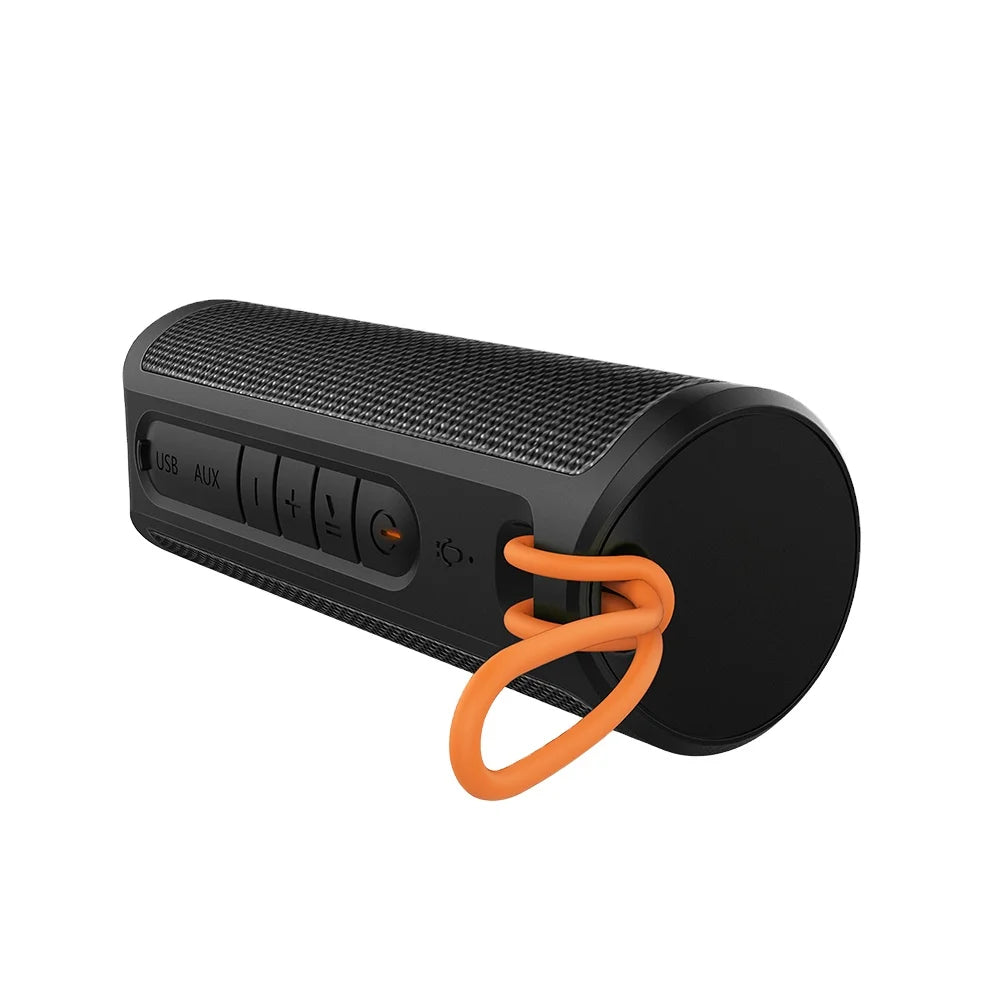 New  Premium Hight Quality Wireless Speaker Fabric Mesh  Portable Cylindrical Speaker Heavy  Deep Bass Waterproof IPX4  with MIC