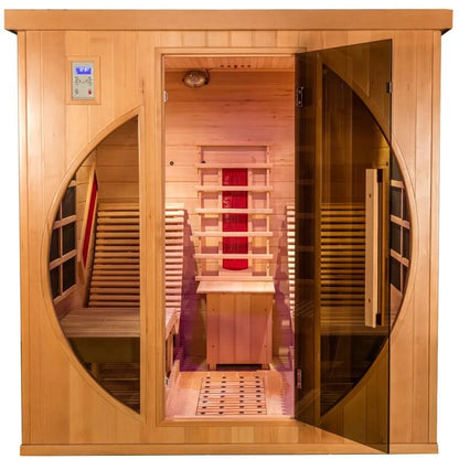 Helius US Warehouse Stock for Sale  Infrared Dry Sauna Room Featuring Hemlock  Wood for Relaxation and Wellness