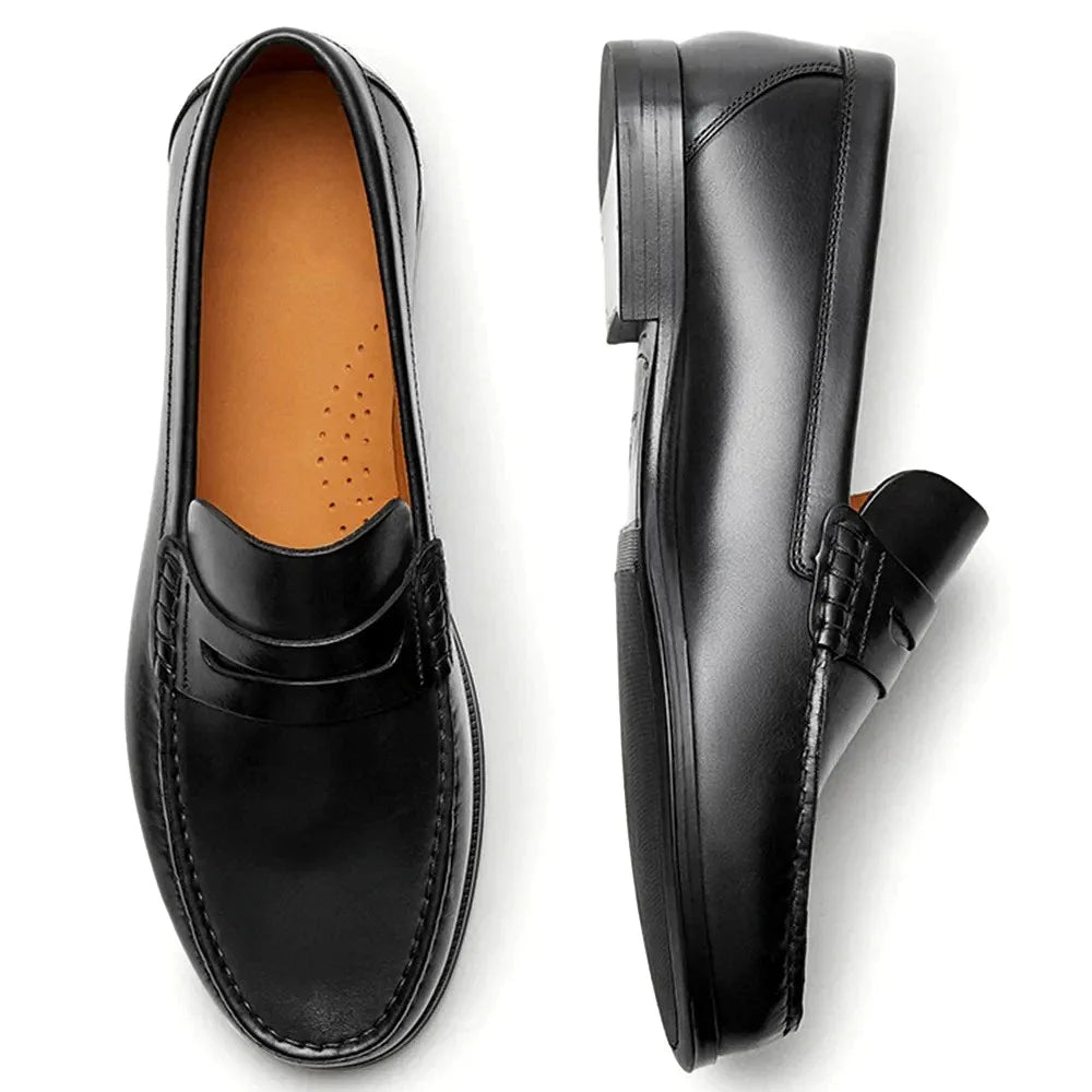 Vintage Calf Leather Men's Loafer Shoes High Quality Handmade Wear-Resistant Brown Pure Leather Casual Shoes