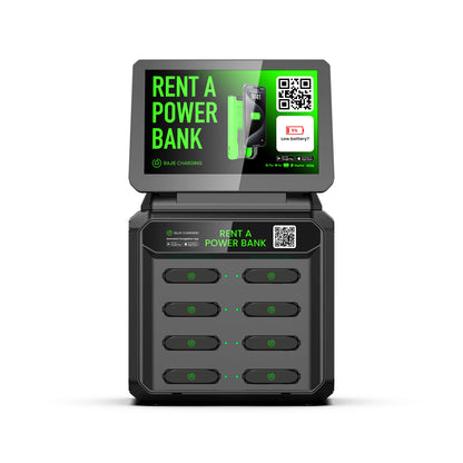Portable Power Bank Station With 8 Slots and Phone Charging Station Overcurrent Protection 60W Solar Powered Kiosk Rental