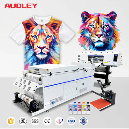 Audley 4 Head DTF Printer with High-Speed Precision Printing for T-Shirt and Textile Customization