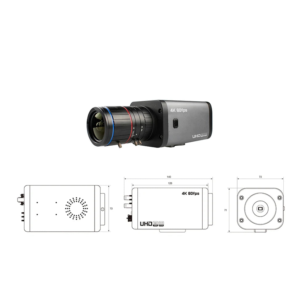 4K EX-SDI Video Cameras Hd Mi Output Industrial 3g Hd Broadcast Bullet 1080p 50fps 60fps Sdi Camera 50i IMX334 Starlight ZOOM