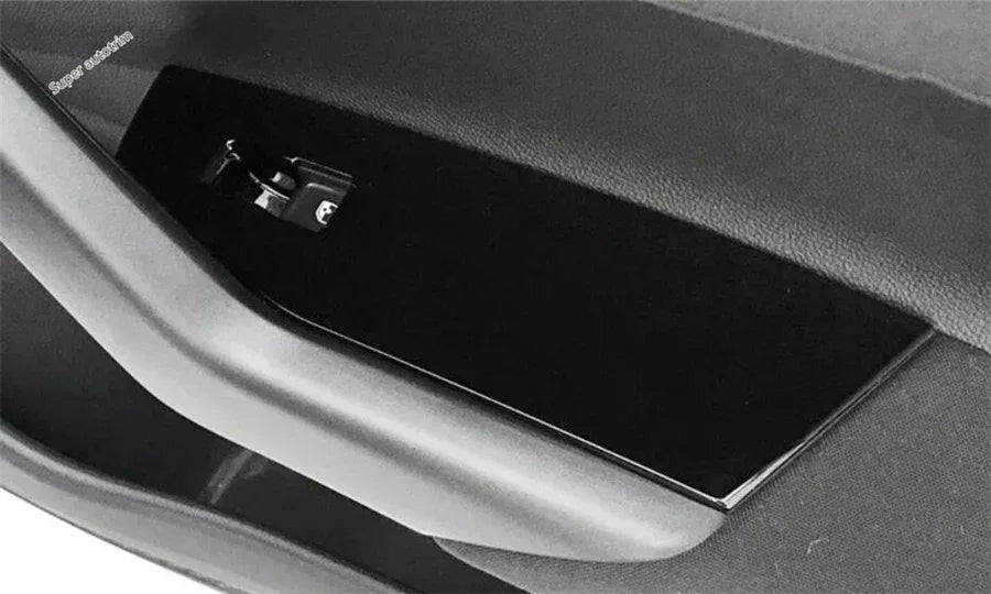 Center Control Gear Shift Panel Inner Door Armrest Handle Cover Trim Black Fit For VW Volkswagen Polo 2019 - 2023 Accessories